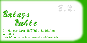 balazs muhle business card